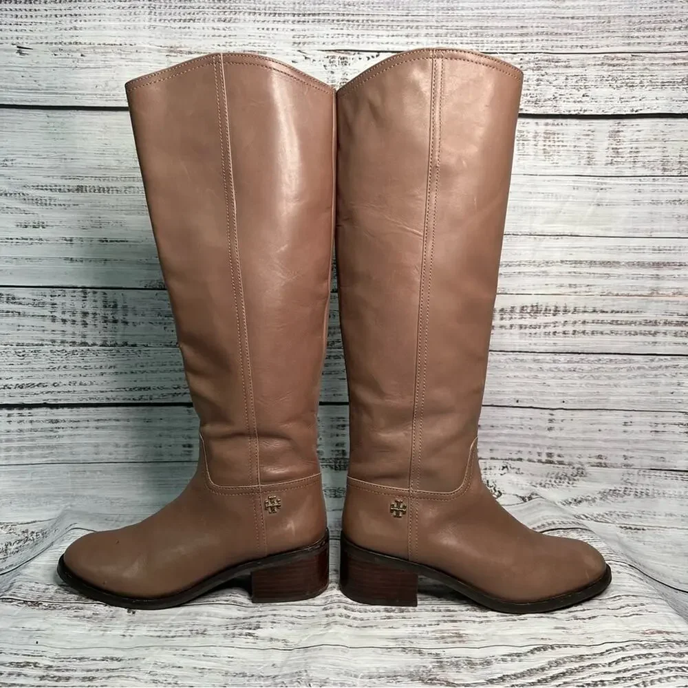 Tory‎ Burch Size 8 Riding Boot Leather Fulton 55mm Boot 31148386